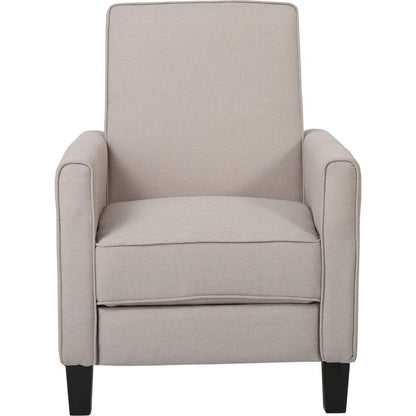 Recliner Push Back Chair for Elegant Home Decor Beige