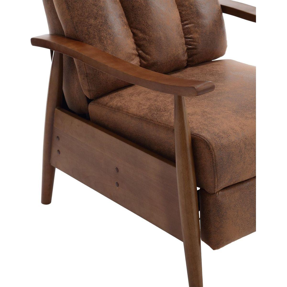 Wood Frame Armchair, Modern Accent Chair Lounge Chair for Living Room