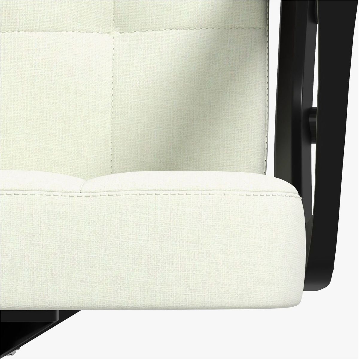 Vinsetto Fabric Office Chair, Computer Desk Chair, Swivel Task Chair with Arms, Adjustable Height, Swivel Wheels, Mid Back, Cream White