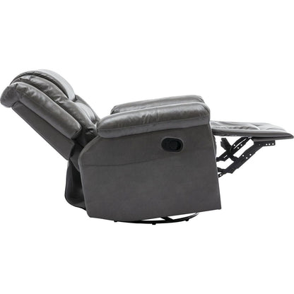 360Swivel and Rocking Home Theater Recliner Manual Recliner Chair with Wide Armrest for Living Room,Bedroom, Grey