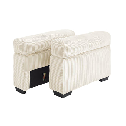 28 Sofa Armrests Corduroy-Cream