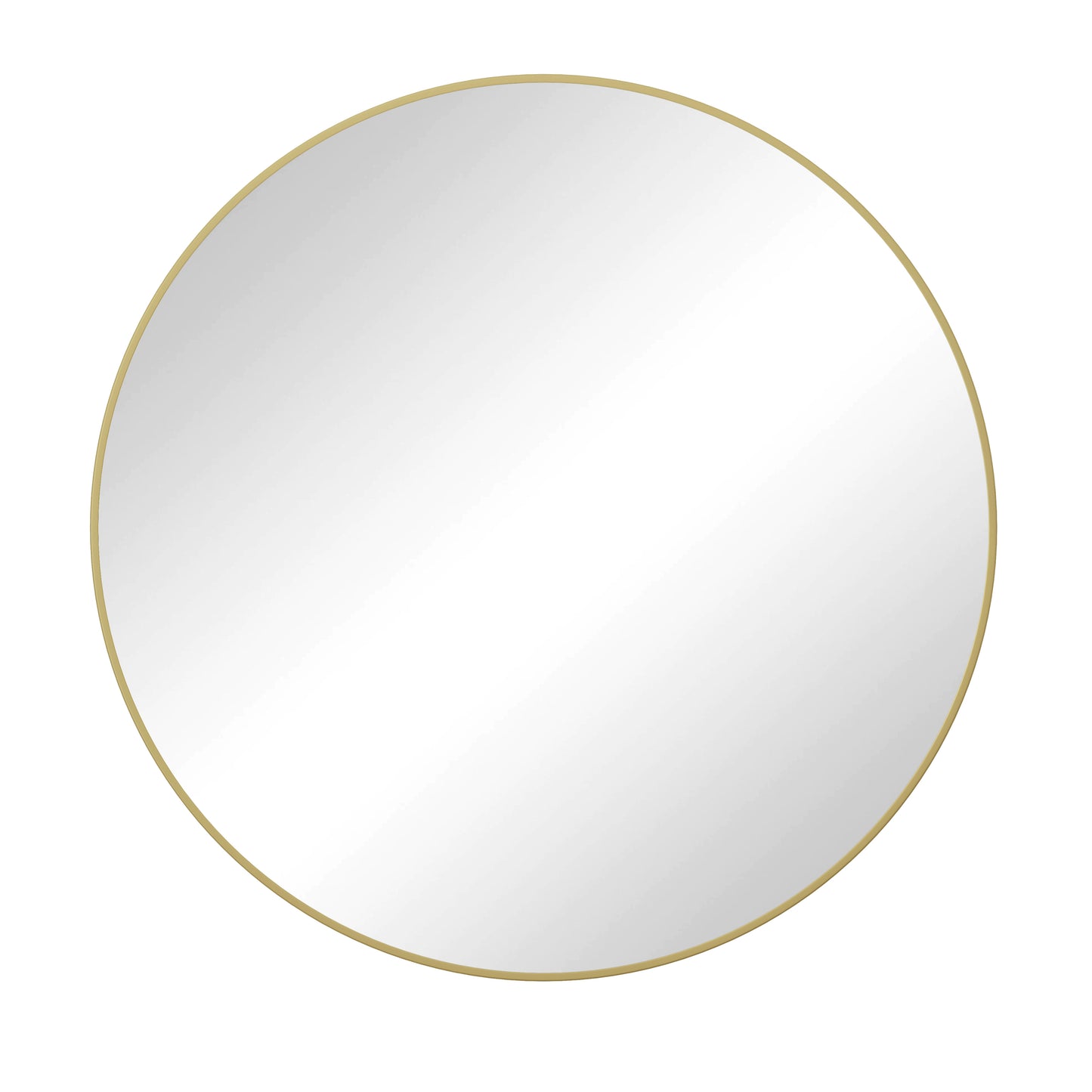 Wall Mirror 39 Inch Gold Circular Mirror Metal Framed Mirror Round Vanity Mirror Dressing Mirror, for Bathroom, Living Room, Bedroom Wall Decor