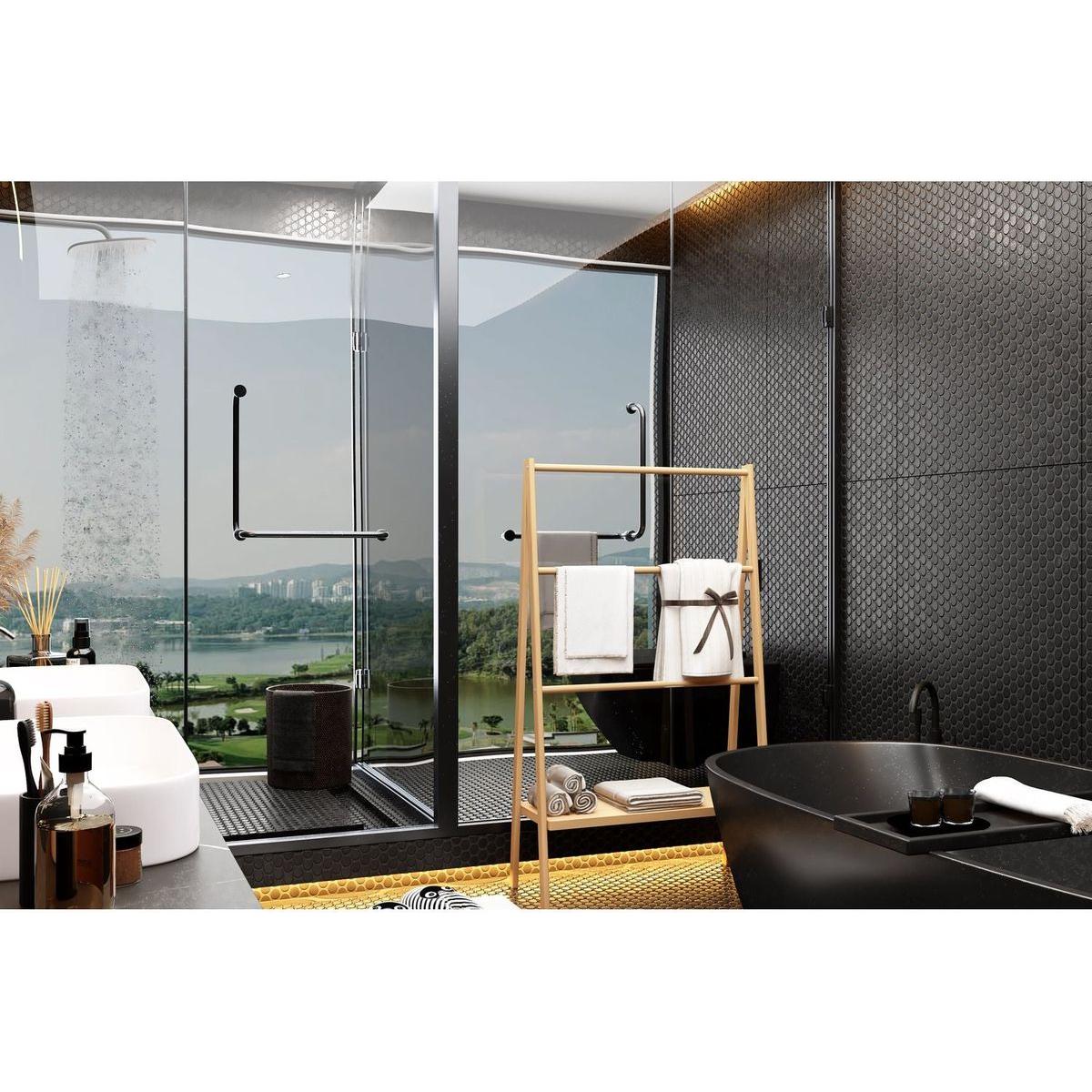 Bamboo Ladder Towel Rack with Storage Shelf