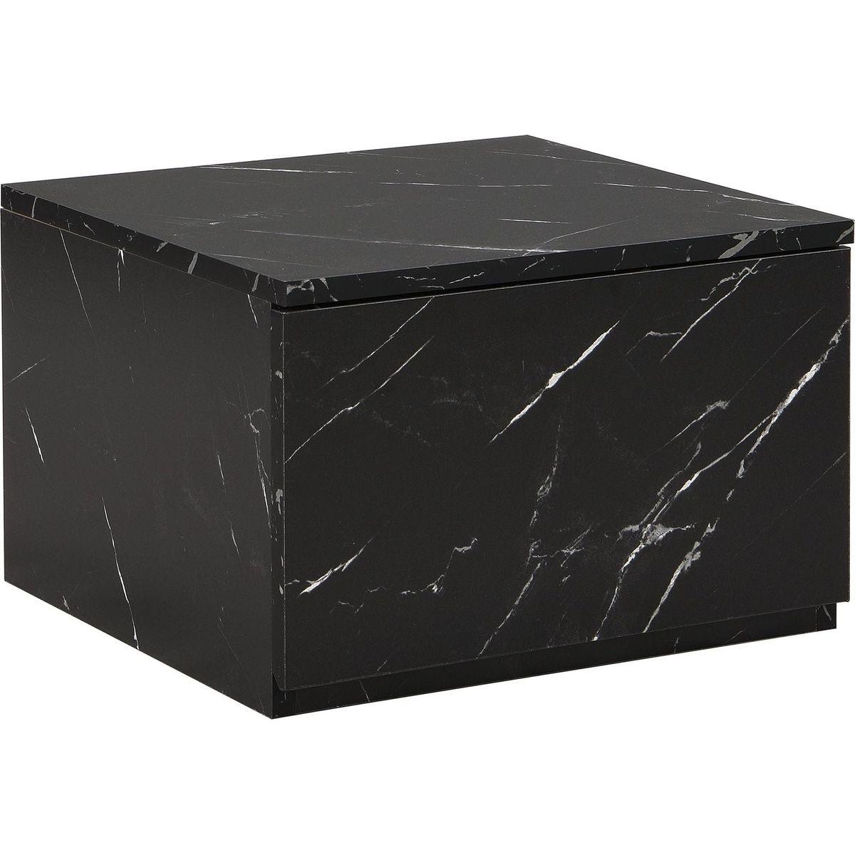 TV Stand with Faux Marble and Walnut Wood Grain Finish for TVs up to 88", Modern Free-Combination Entertainment Center with 4 Storage Drawers for Living Room, Black