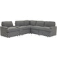 104" Power Recliner Corner Sofa Home Theater Reclining Sofa Sectional Couches with Storage Box, Cup Holders, USB Ports and Power Socket for Living Room, Dark Grey