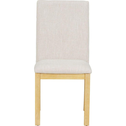 Traditional 7-Piece 72" Extendable Dining Table Set with 12inch Butterfly Leaf and 6 Upholstered Dining Table Set, Natural