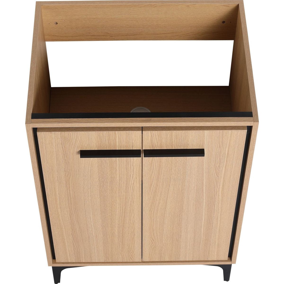 24" Bathroom Vanity without Top Sink, Modern Bathroom Storage Cabinet with 2 Soft Closing Doors, Single Sink Bathroom Vanity