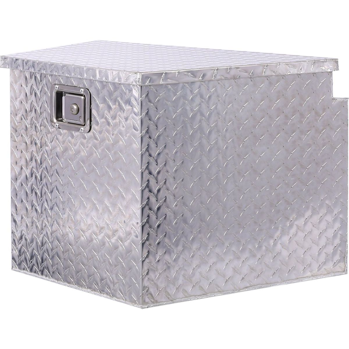 29inch Aluminum tool box,heavy duty truck bed tool box,outdoor trailer pickup storage tool box,RV storage organizer,underbody box w/lock keys,silver, 29x16.5x18.5inch