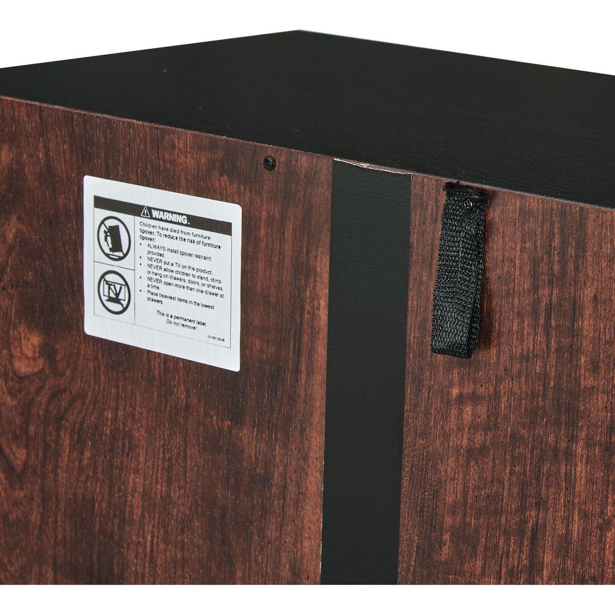 Tall Storage Cabinet with 8 Doors and 4 Shelves, Wall Storage Cabinet for Living Room, Kitchen, Office, Bedroom, Bathroom, Walnut