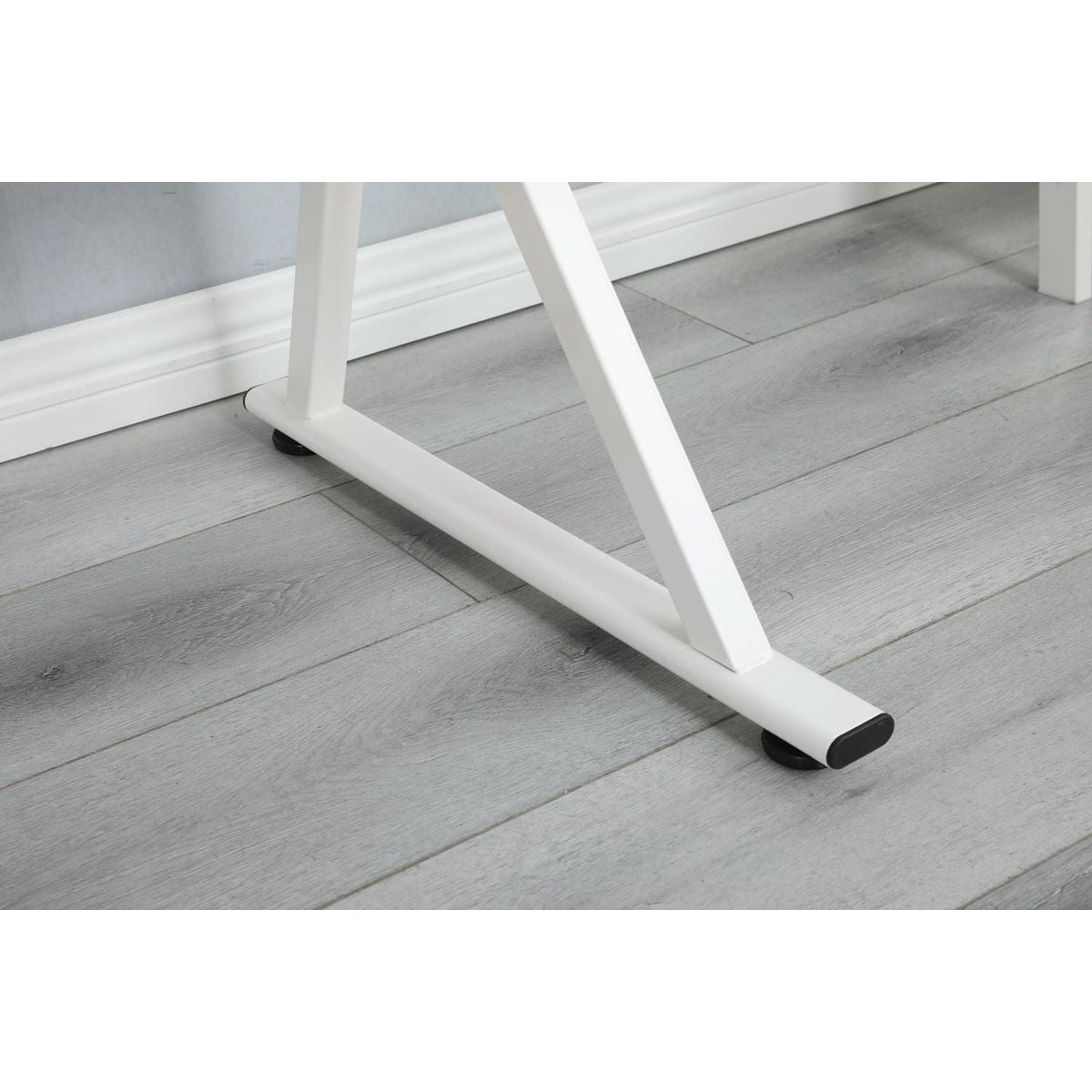 WHITE adjustable tempered glass drafting printing table with chair