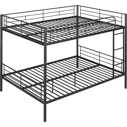 Full Over Full Metal Bunk Bed, Black