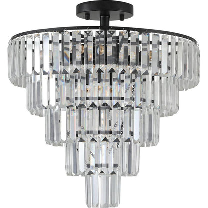 Black large crystal chandelier, modern style chandelier, dining room, living room, bedroom (Bulbs Not Included)