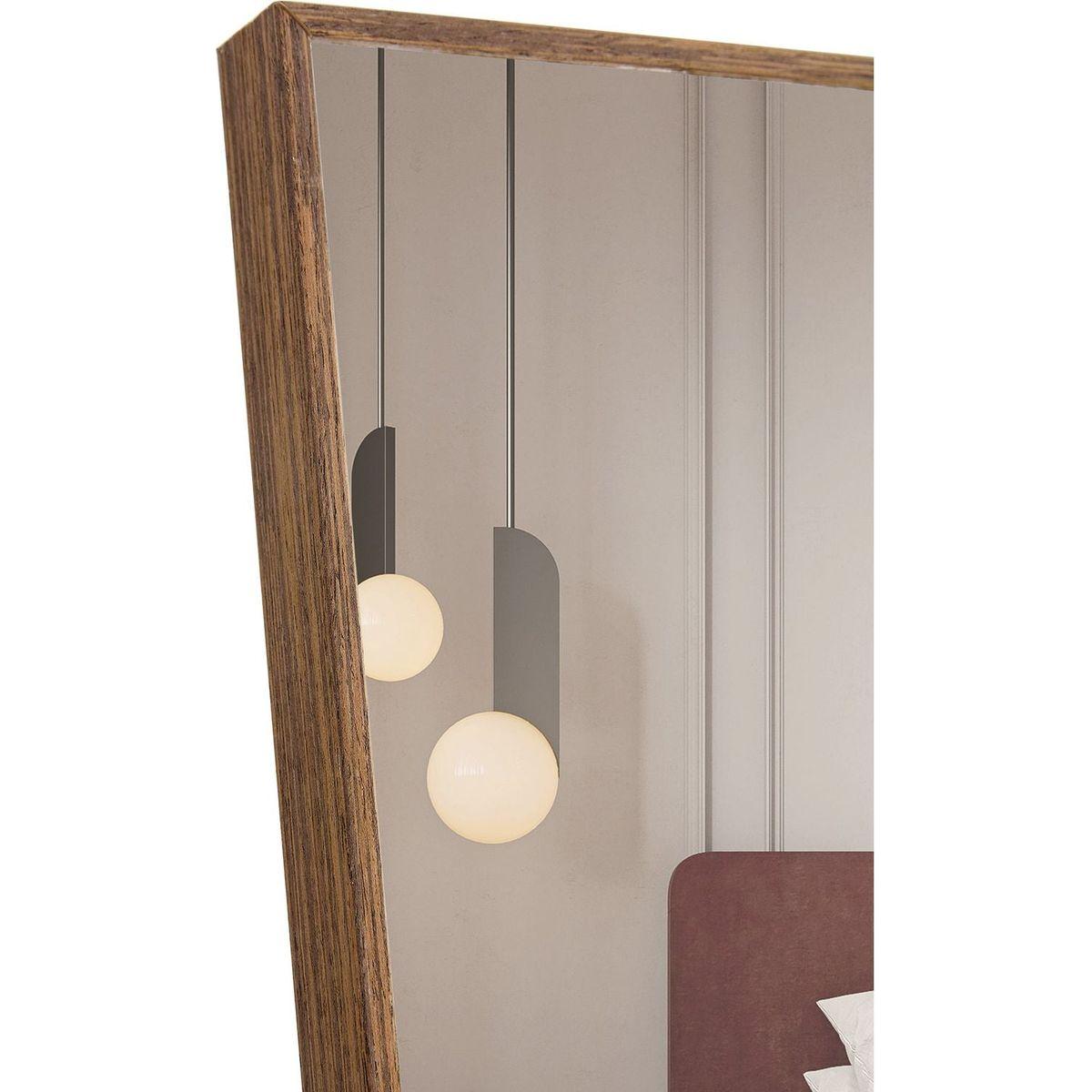 4rd generation packaging upgrade brown solid wood frame full body mirror, dressing mirror, decorative mirror, clothing store, floor standing mirror.