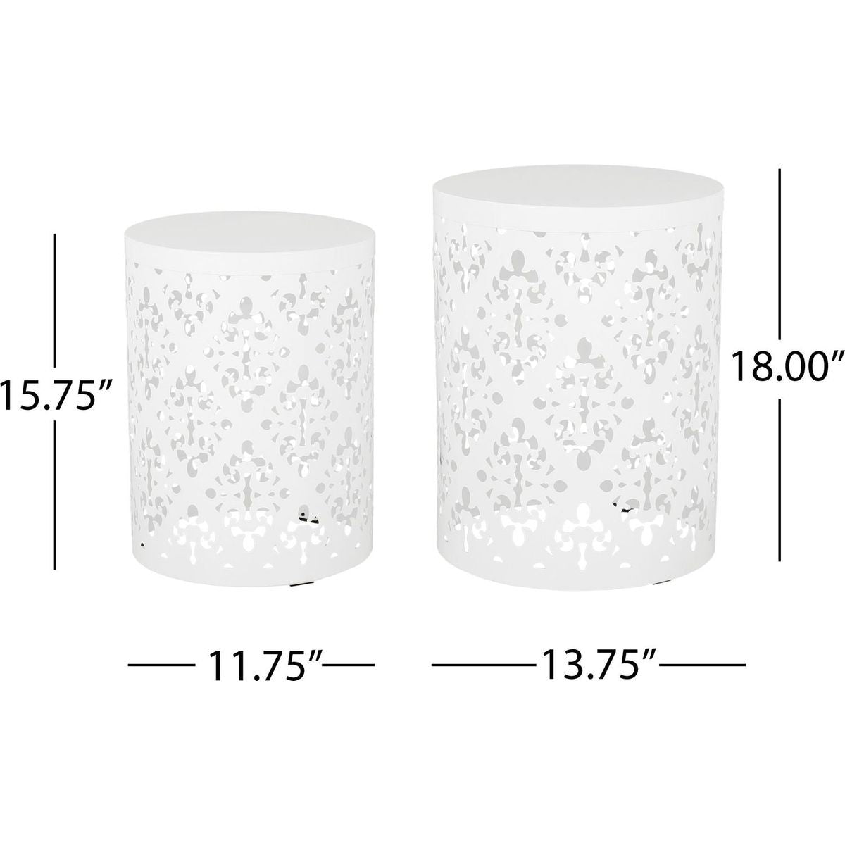 Metal S/2 end table