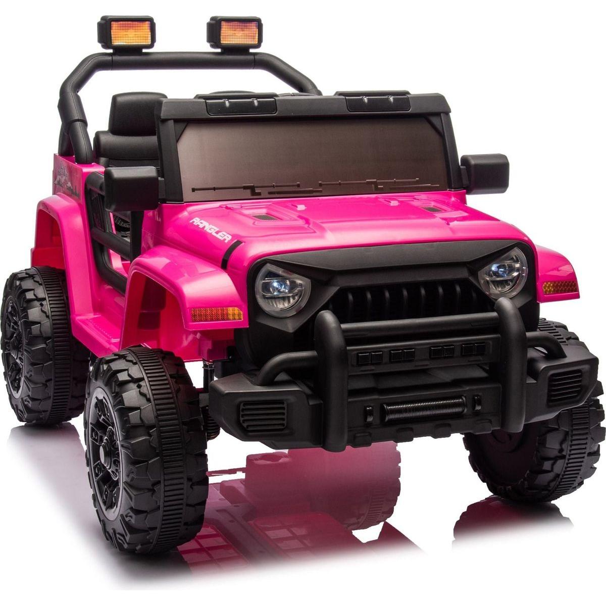 12V Kids Ride On Electric Car W/Parents Control,Dual drive, Four-wheel Suspension,With music,Bluetooth,MP3,USB,with headlights, steering wheel quick release,Slow start for Kids Aged 3-8.