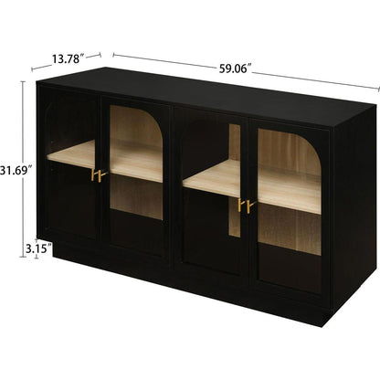 Storage Cabinet with Acrylic Door for Living Room, Dining Room, Study