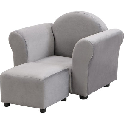 Kids Chair, Kids Upholstered Couch with ottoman