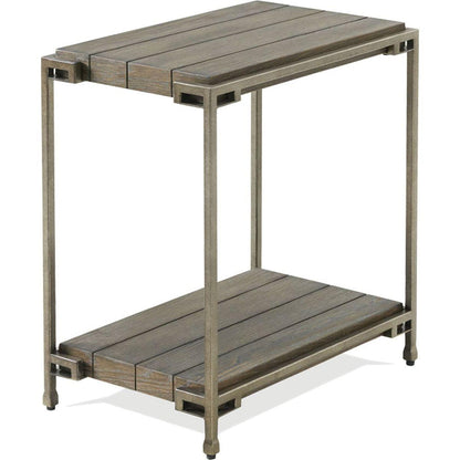 Corbeta 3-Piece Metal Frame Wood Living Room Coffee Table and 2 Chairside Tables Set, Aged Graphite