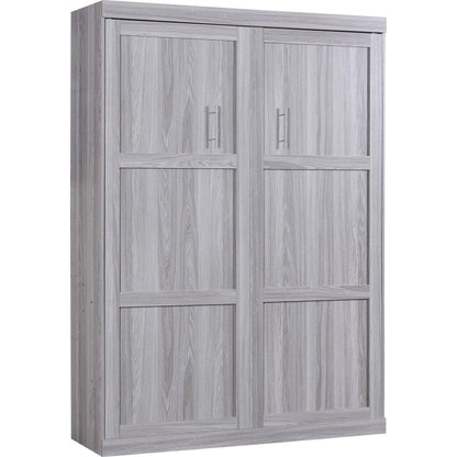 Full Size Murphy Bed, can be Folded into a Cabinet, Gray