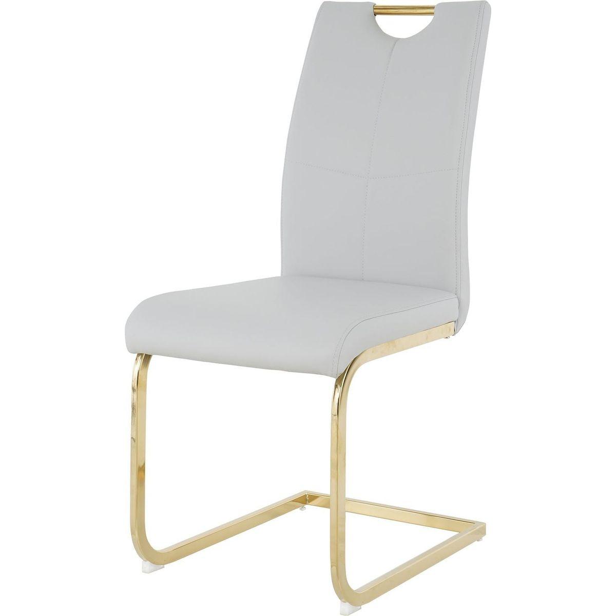 Modern Dining Chairs with Faux Leather Padded Seat Dining Living Room Chairs Upholstered Chair with gold Metal Legs Design for Kitchen, Living, Bedroom, Dining Room Side Chairs Set of 4