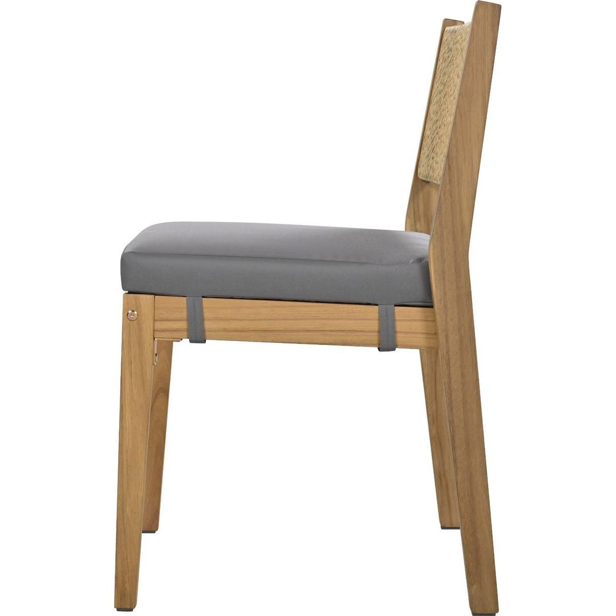 Multi-person Outdoor Acacia Wood Dining Table and Chair Set, Thick Cushions, Suitable for Balcony, Vourtyard, and Garden.