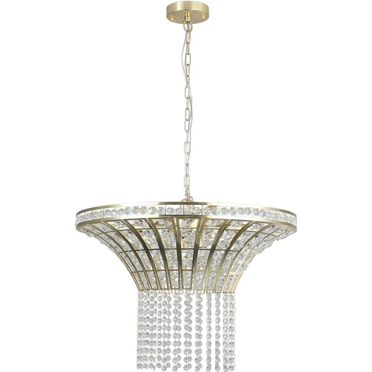 8-Light 23.6" Wide Crystal Waterfall Chandelier