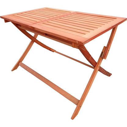 Foldable Patio Dining Set, 4 Folding Chairs & 1 Dining Table, Indoor and outdoor universal,Teak