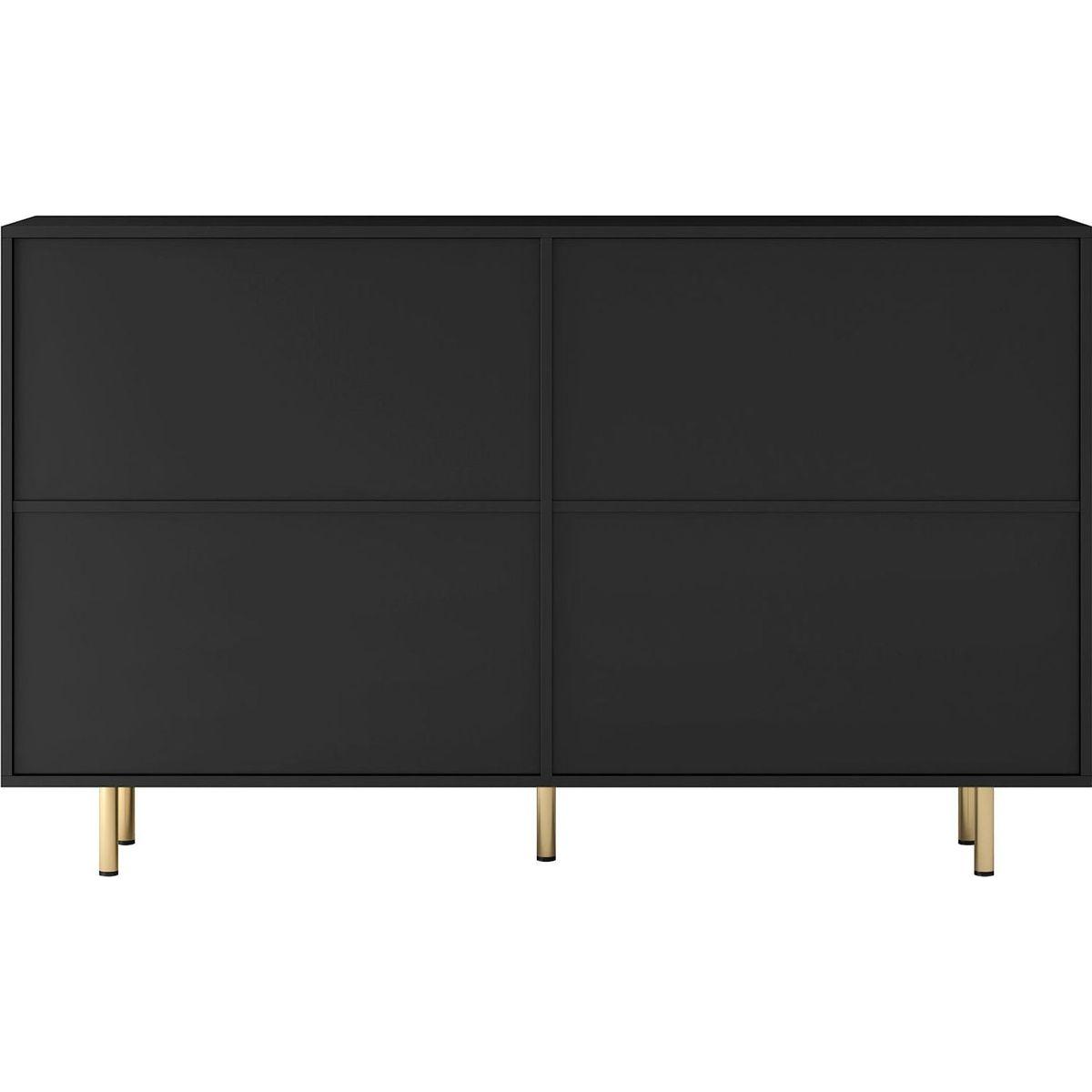 White Modern Buffet Cabinet with Storage, Fluted Sideboard Large Buffet with Adjustable Shelves, Credenza, Accent Cabinet Console Table