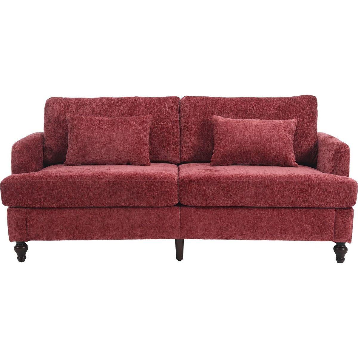Modern chenille Fabric Loveseat, 2-Seat Upholstered Loveseat Sofa Modern Couch