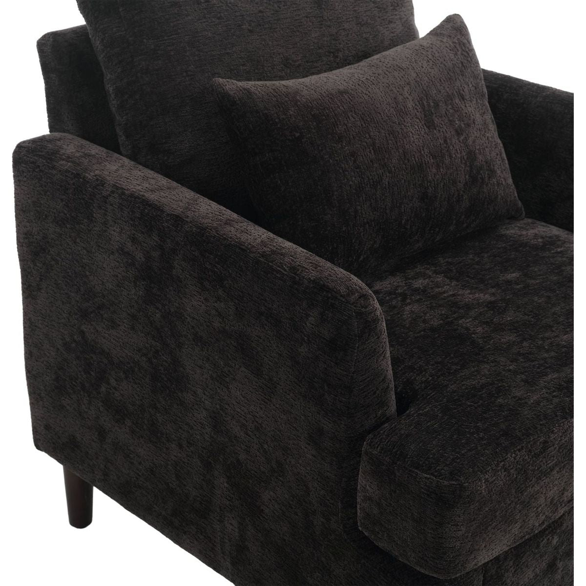 Wood Frame Armchair, Modern Accent Chair Lounge Chair for Living Room