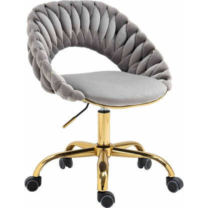 Computer Chair Office Chair Adjustable Swivel Chair Fabric Seat Home Study Chair