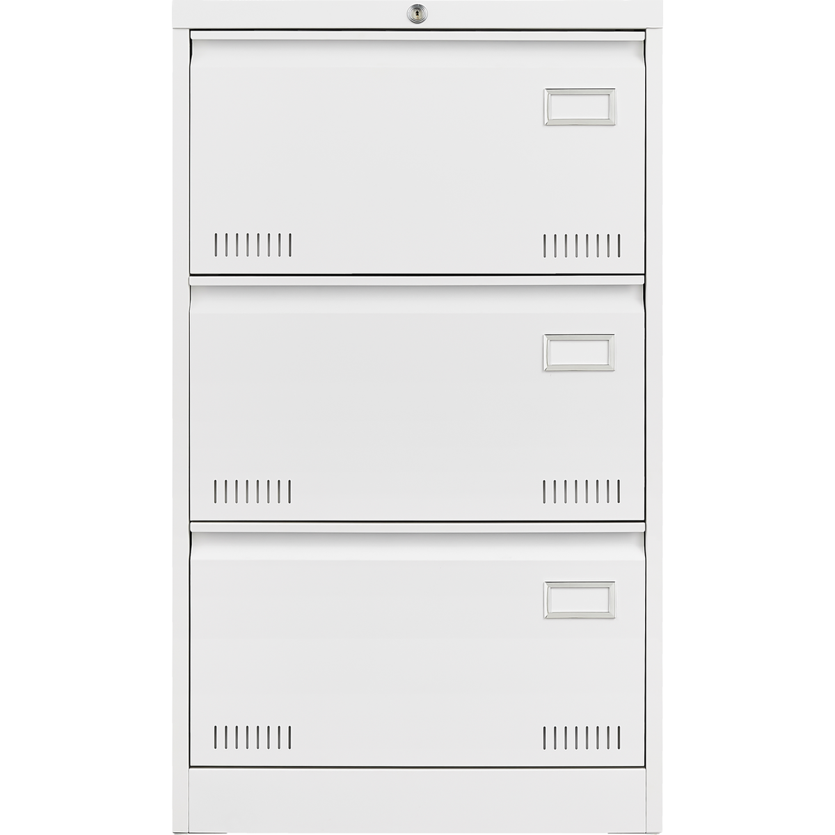 Filing Cabinet Lateral File Cabinet 3 Drawer, White Filing Cabinets with Lock, Locking Metal File Cabinets Three Drawer Office Cabinet for Legal/Letter/A4/F4 Home Offic