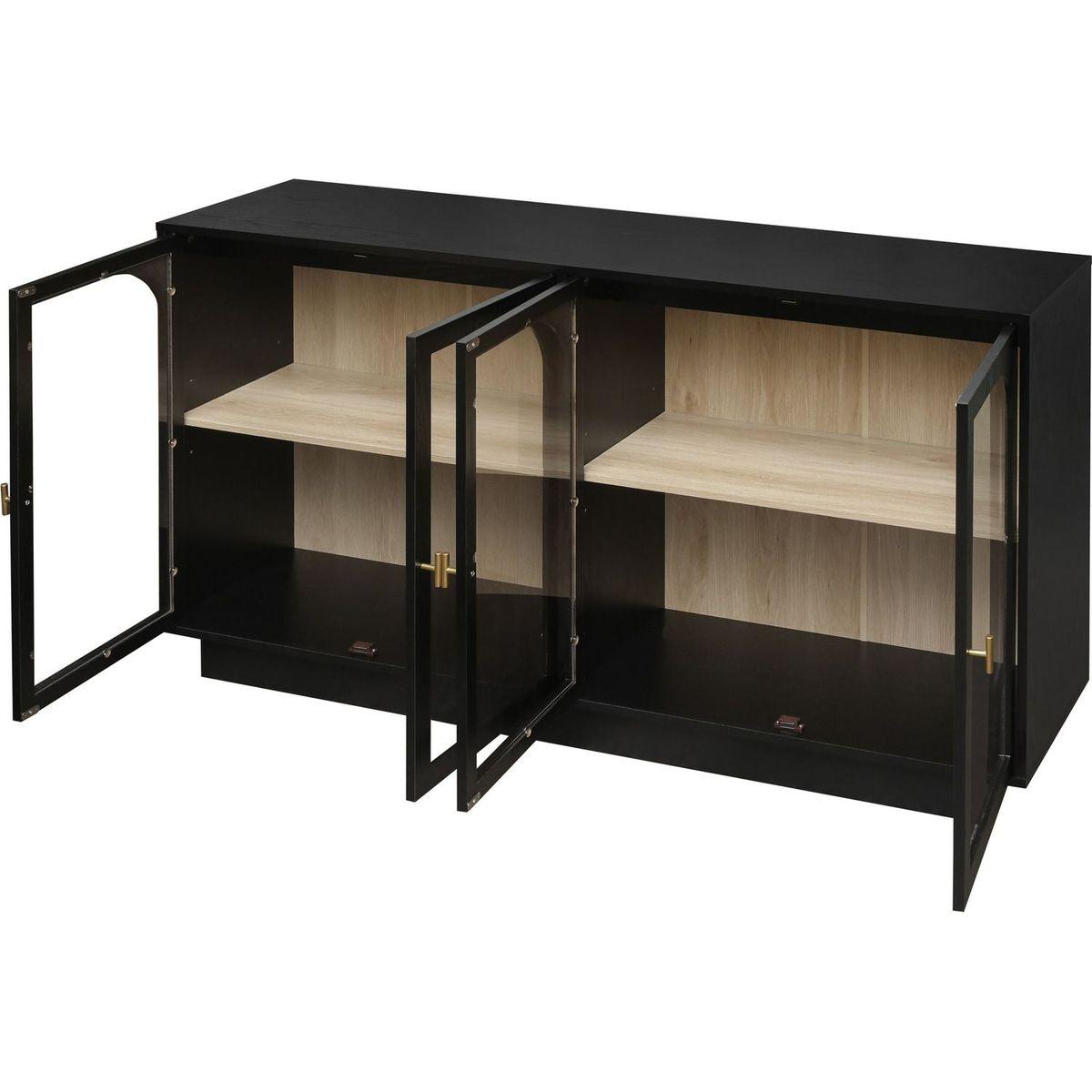 Storage Cabinet with Acrylic Door for Living Room, Dining Room, Study