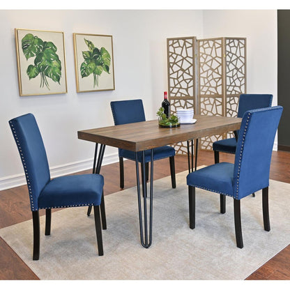 Ashzo 5-Piece Dining Set, Hairpin Dining Table with 4 Chairs, 3 Color Options