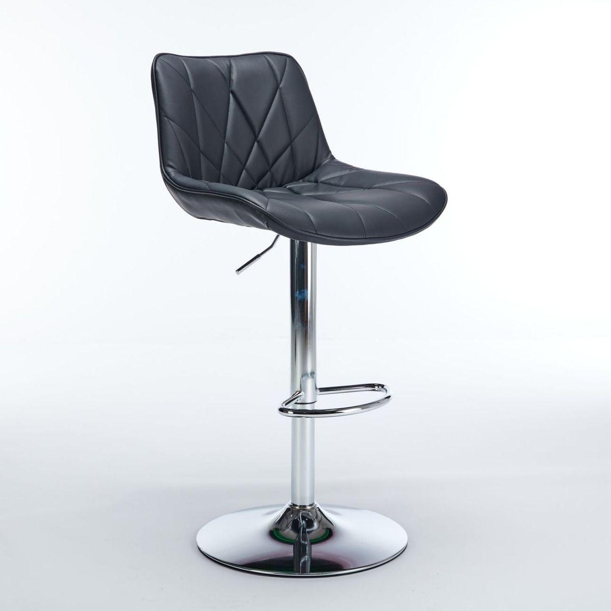 Counter Height Bar Stools Kitchen Island Barstools Adjustable Swivel Counter Stool Bar Height Island Chairs with Back,Set of 2, Black