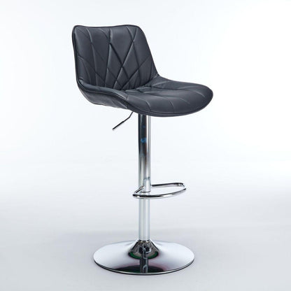 Counter Height Bar Stools Kitchen Island Barstools Adjustable Swivel Counter Stool Bar Height Island Chairs with Back,Set of 2, Black