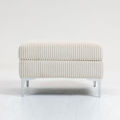 Modular Sectional Sofa Square Ottoman Module,Storage Ottoman Footrest,Beige