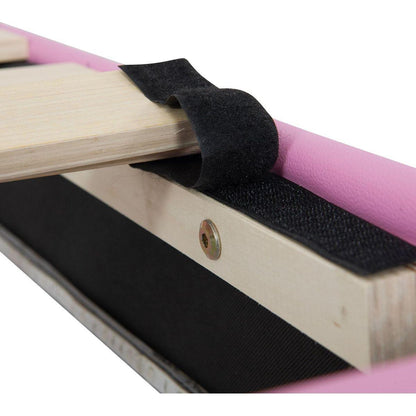 Full Size Upholstered Bed Frame with LED Lights, Modern Upholstered Princess Bed with Crown Headboard, 2 Drawers, Pink+White