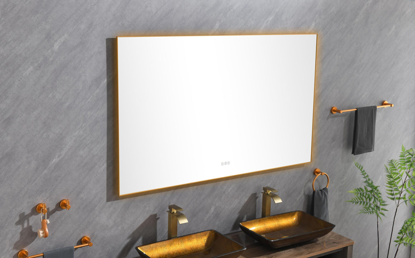 60x 36Inch LED Mirror Bathroom Vanity Mirror with Back Light, Wall Mount Anti-Fog Memory Large Adjustable Vanity Mirror