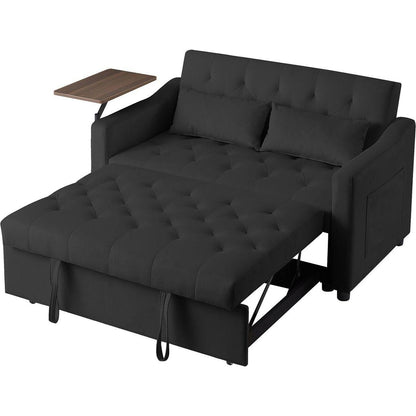 BLACK VELVET SOFA BED