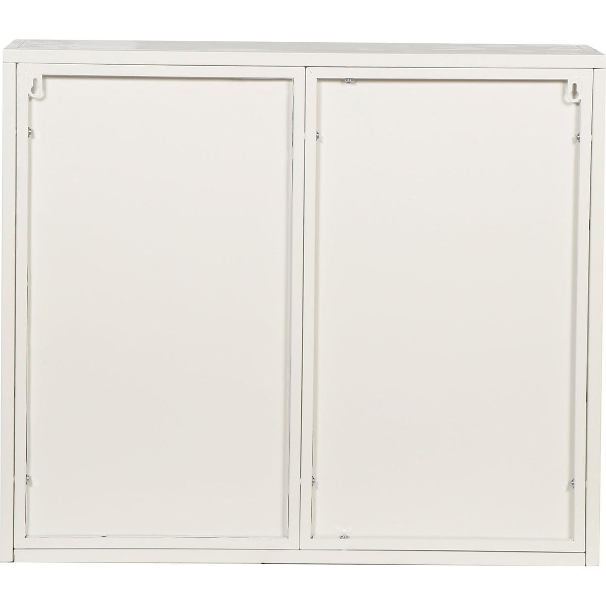 27.56"Glass Doors Modern Two-door Wall Cabinet with Featuring Three-tier Storage for Entryway Living Room Bathroom Dining Room,White