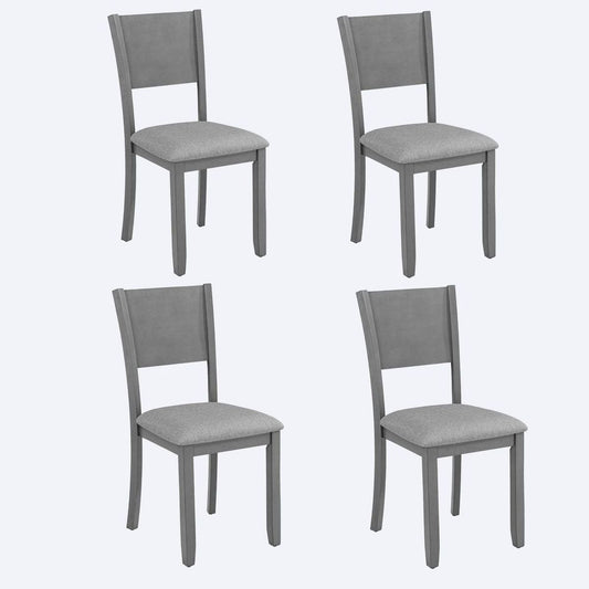 Dining Chairs set for 4,Kitchen Chair with Padded Seat, Side Chair for Dining Room, Gray