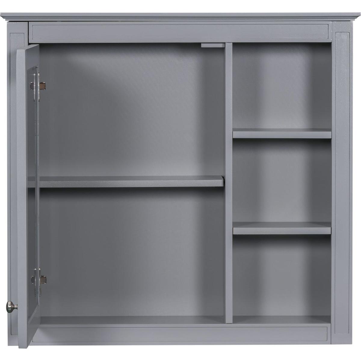 30" x 28" Medicine Cabinet, Wall Mounted Bathroom Storage Cabinet, Modern Bathroom Wall Cabinet with Mirror,Medicine Cabinet, Mirror Cabinet with 3 Open Shelves (Not Include Bathroom Vanity) - Streamdale Furniture