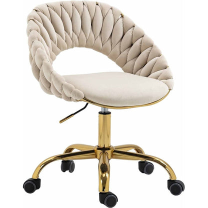 Computer Chair Office Chair Adjustable Swivel Chair Fabric Seat Home Study Chair