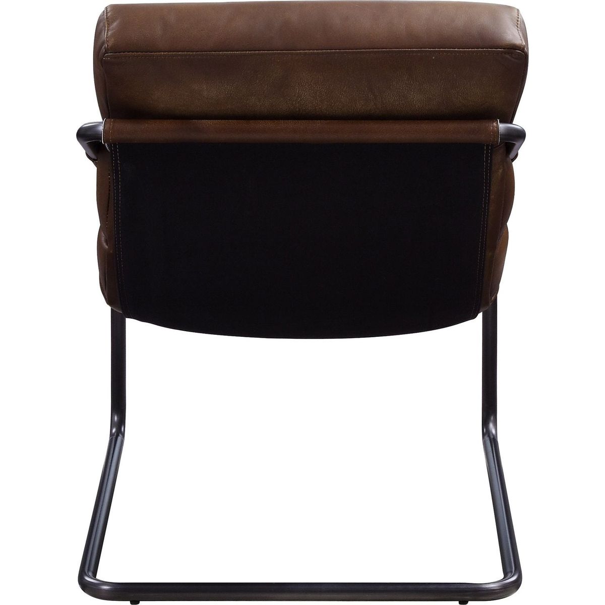 Dolgren Accent Chair in Sahara Top Grain Leather & Matt Iron Finish