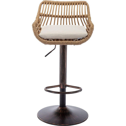 Swivel Bar Stools Set of 2 Adjustable Counter Height Chairs with Footrest for Kitchen, Dining Room 2PC/SET