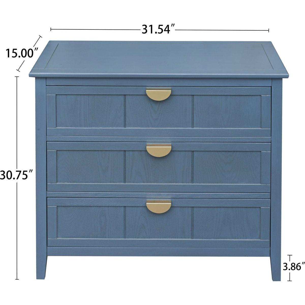 3 Drawer Cabinet, American Furniture,Suitable for bedroom, living room, study