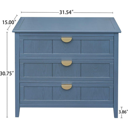 3 Drawer Cabinet, American Furniture,Suitable for bedroom, living room, study