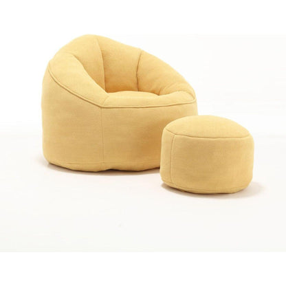 Bedding Bean Bag Sofa Chair High Pressure Foam Bean Bag Chair Adult Material with Padded Foam Padding Compressed Bean Bag With Footrest