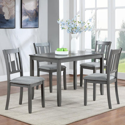 Dining Chairs set for 4,Kitchen Chair with Padded Seat, Side Chair for Dining Room, Gray